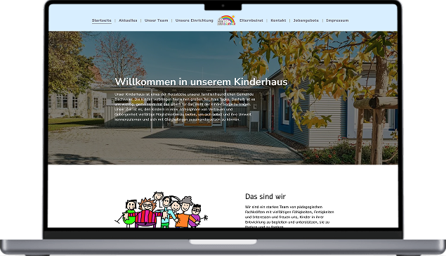 Webseite eines Kinderhauses